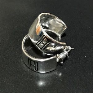 Vintage 90's Tommy Hilfiger Silvertone  Earrings